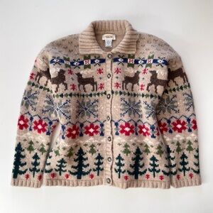 Cozy Beige Patterned Sweater